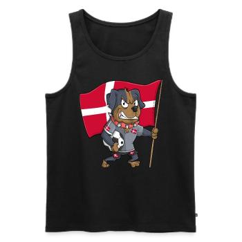 Denmark Fan Dog - Men's Premium Organic Tank Top - black - Front - AI Model Male 178 light (178cm)