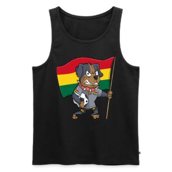 Ghana Fan Dog - Débardeur bio Premium Homme - noir - Devant - Michal (187cm)