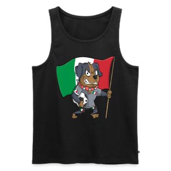 Italie Fan Dog - Débardeur bio Premium Homme - noir - Devant - Michal (187cm)