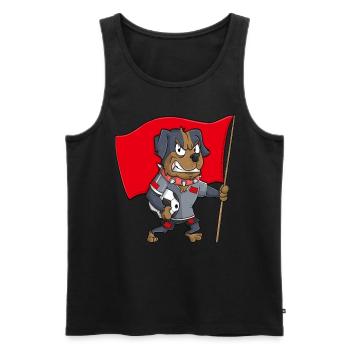 Morocco Fan Dog - Men's Premium Organic Tank Top - black - Front - AI Model Male 178 light (178cm)