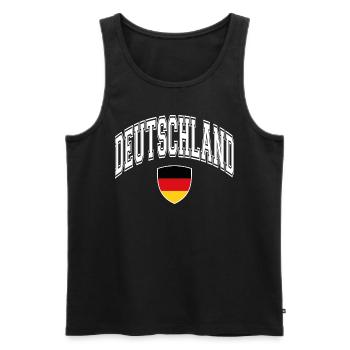Germany Flag - Men's Premium Organic Tank Top - black - Front - AI Model Male 178 light (178cm)