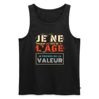départ en retraite je ne prends pas de l'âge rétro - Débardeur bio Premium Homme - noir - Devant - Michal (187cm)