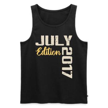 July 2017 Birthday Shirt July 2017 - Men's Premium Organic Tank Top - black - Front - Michal (187cm)