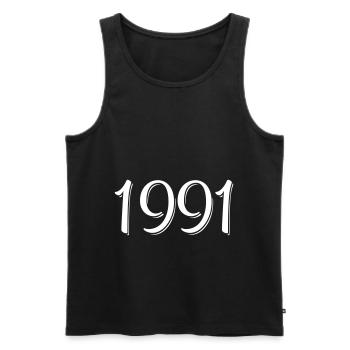 Année de naissance 1991 Cadeaux - Débardeur bio Premium Homme - noir - Devant - Michal (187cm)