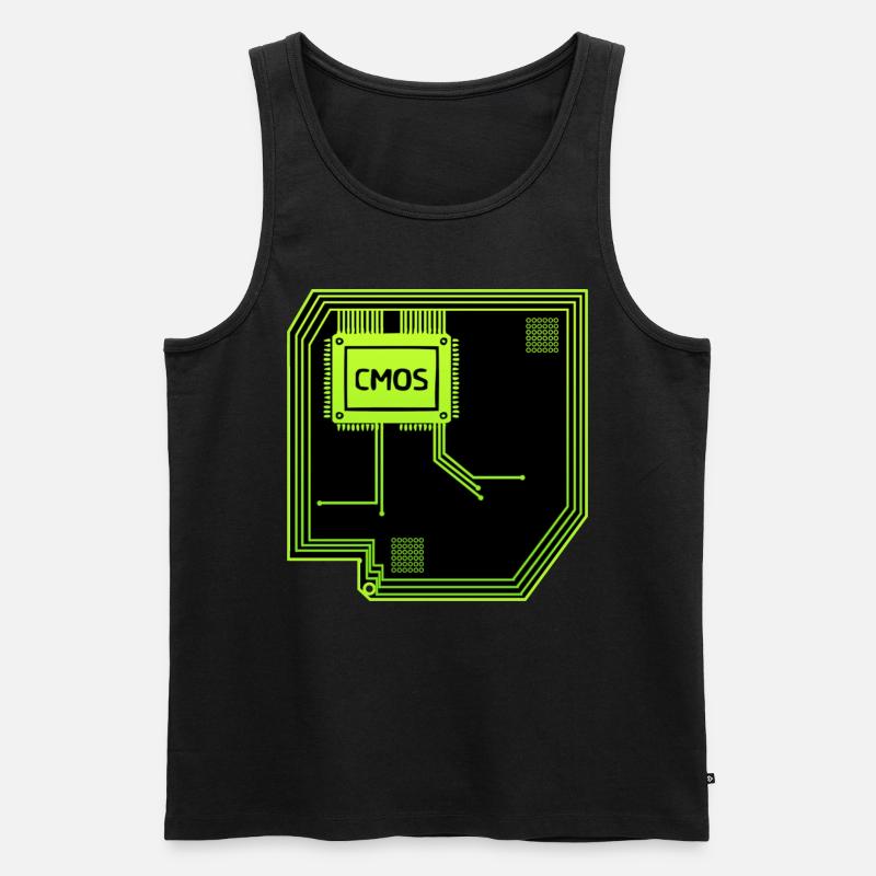 Computerchip Computertechniker - Männer Premium Bio Tank Top - Schwarz