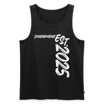 Jugendweihe Est. 2025 - Männer Premium Bio Tank Top - Schwarz - Vorne - Michal (187cm)