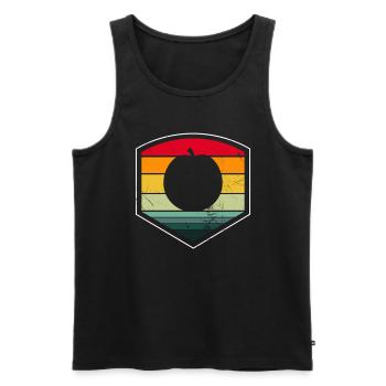 Apple Healthy Fruit Fruit Vegan Retro Gift - Men's Premium Organic Tank Top - black - Front - AI Model Male 178 light (178cm)