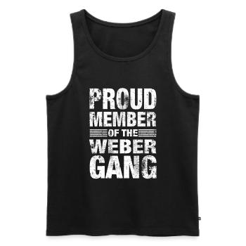 Weber Team Gang Family Surname Gift - Men's Premium Organic Tank Top - black - Front - Michal (187cm)