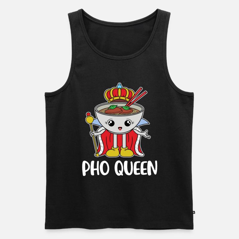 Pho Queen Pho Geschenk - Männer Premium Bio Tank Top - Schwarz
