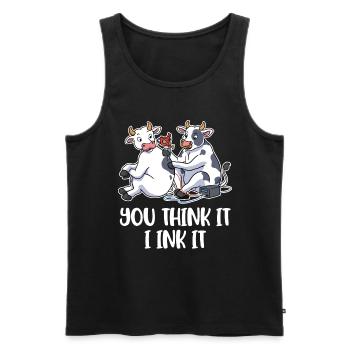 You Think It I Ink It Tattoo Gift - Débardeur bio Premium Homme - noir - Devant - Michal (187cm)