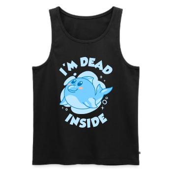 In the Dead Inside Dolphin Dolphin Gift - Men's Premium Organic Tank Top - black - Front - AI Model Male 178 light (178cm)