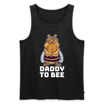 Cadeau papa à abeille abeille - Débardeur bio Premium Homme - noir - Devant - Michal (187cm)