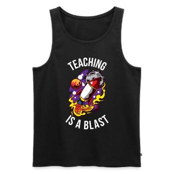 Teaching Is A Blast Lehrer Geschenk - Männer Premium Bio Tank Top - Schwarz - Vorne - AI Model Male 178 light (178cm)