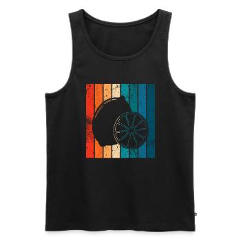 Lemon Fruit Lover Retro Lemonade Gift idea - Männer Premium Bio Tank Top - Schwarz - Vorne - Michal (187cm)
