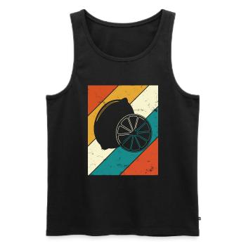 Lemon Fruit Lover Retro Lemonade Gift idea - Männer Premium Bio Tank Top - Schwarz - Vorne - Michal (187cm)