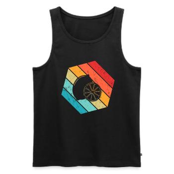 Lemon Fruit Lover Retro Lemonade Gift idea - Männer Premium Bio Tank Top - Schwarz - Vorne - Michal (187cm)
