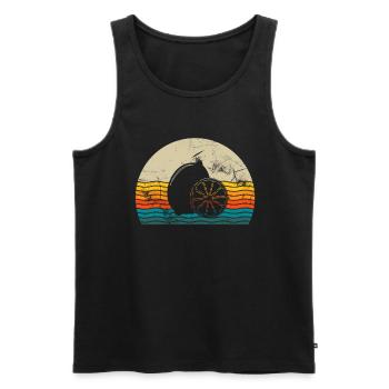 Lemon Fruit Lover Retro Lemonade Gift idea - Männer Premium Bio Tank Top - Schwarz - Vorne - Michal (187cm)