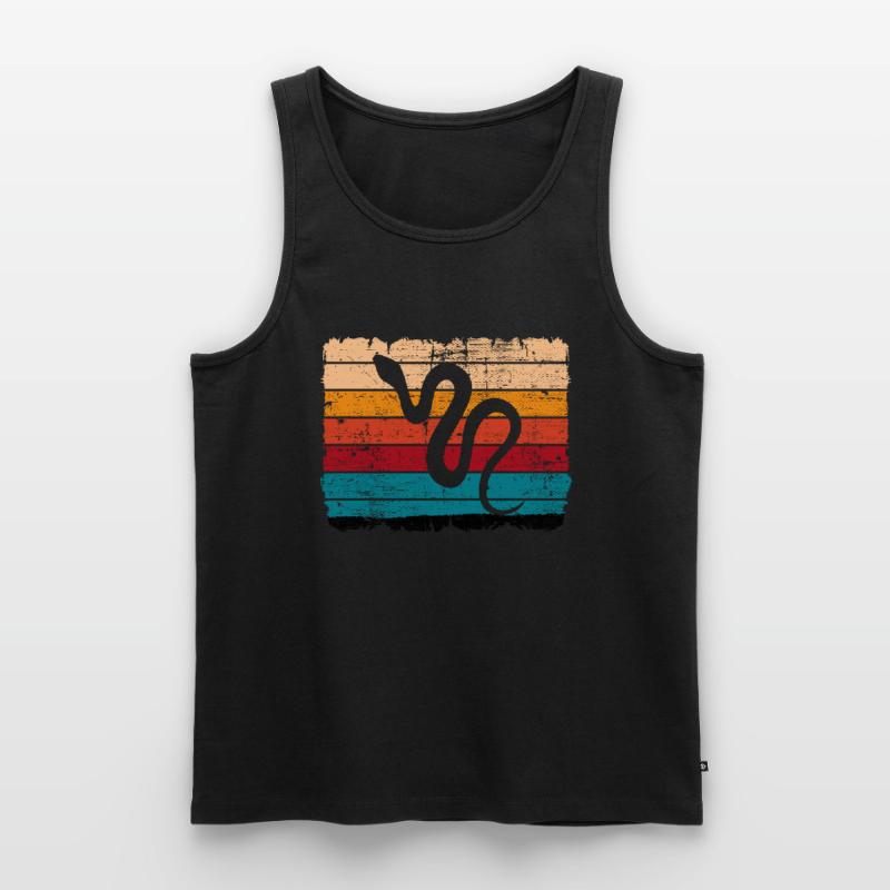 Snake Retro Reptile Python Gift idea Men's Premium Organic Tank Top