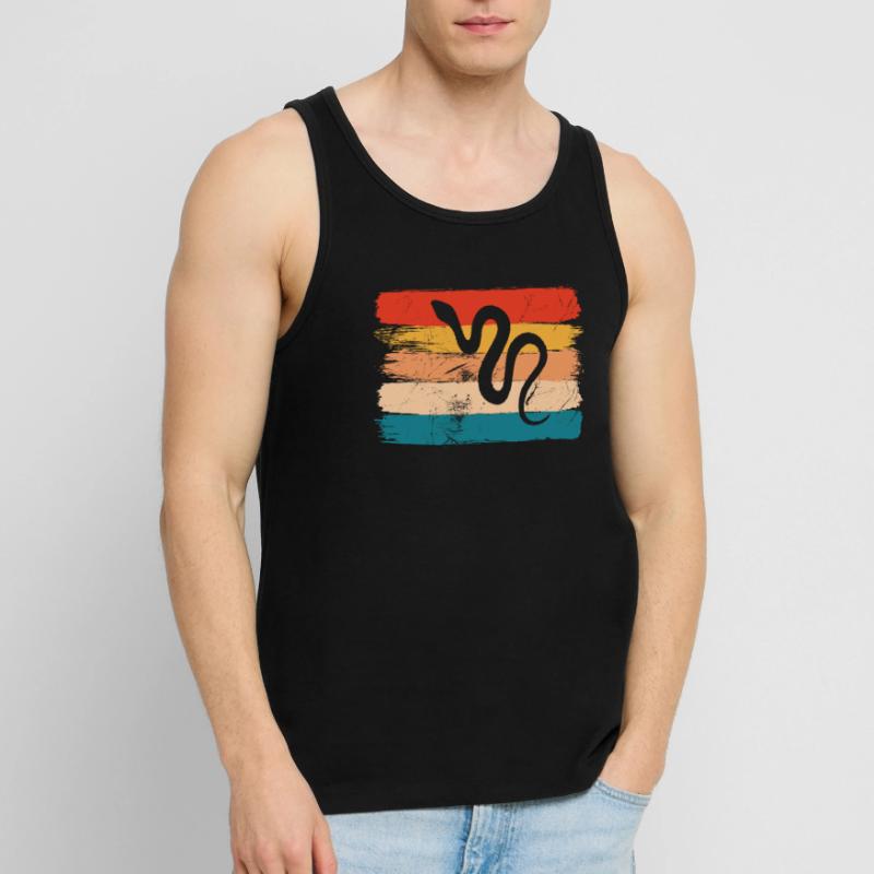 Snake Retro Reptile Python Gift idea Men's Premium Organic Tank Top