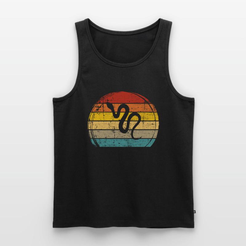 Snake Retro Reptile Python Gift idea Men's Premium Organic Tank Top