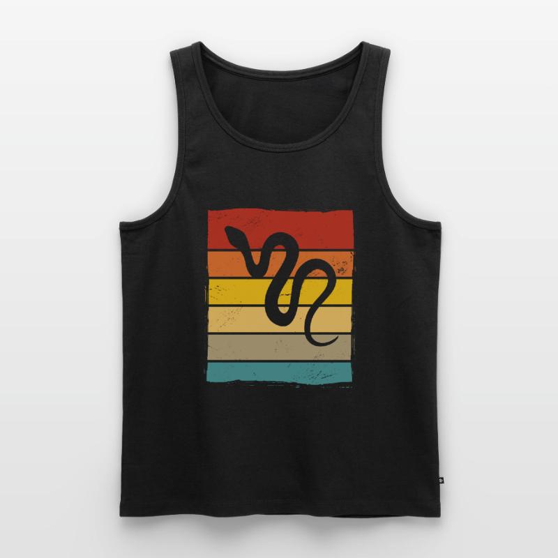 Snake Retro Reptile Python Gift idea Men's Premium Organic Tank Top