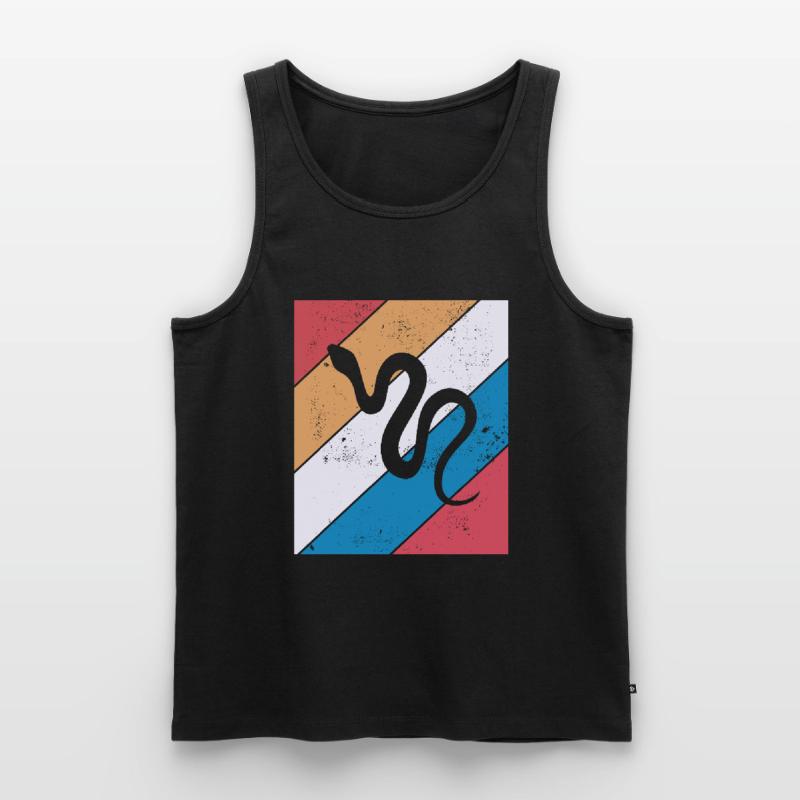 Snake Retro Reptile Python Gift idea Men's Premium Organic Tank Top