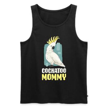 Cockatoo Mommy Vogel Geschenk - Männer Premium Bio Tank Top - Schwarz - Vorne - Michal (187cm)