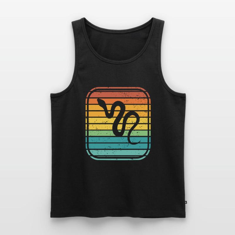Snake Retro Reptile Python Gift idea Men's Premium Organic Tank Top