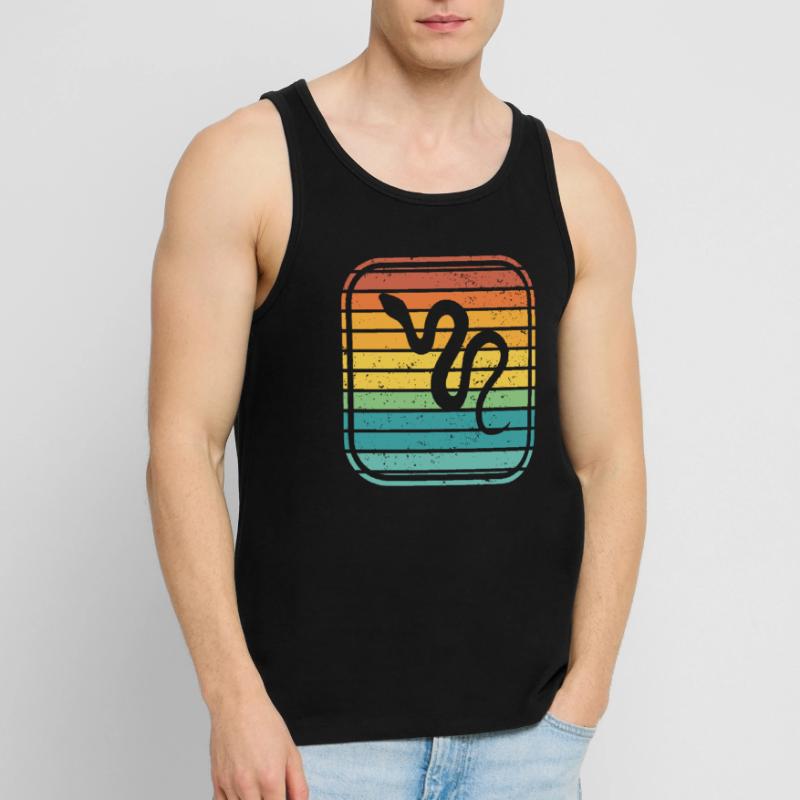 Snake Retro Reptile Python Gift idea Men's Premium Organic Tank Top