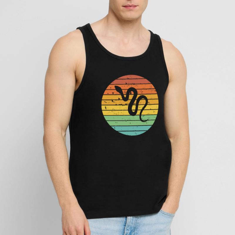 Snake Retro Reptile Python Gift idea Men's Premium Organic Tank Top