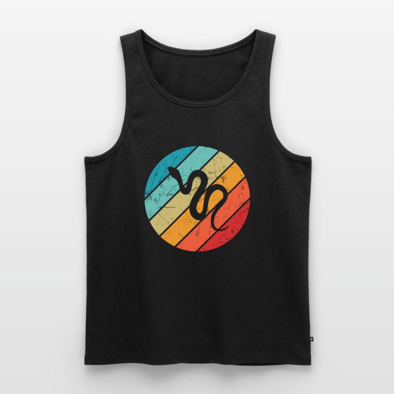 Snake Retro Reptile Python Gift idea Men's Premium Organic Tank Top