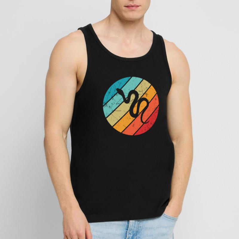 Snake Retro Reptile Python Gift idea Men's Premium Organic Tank Top