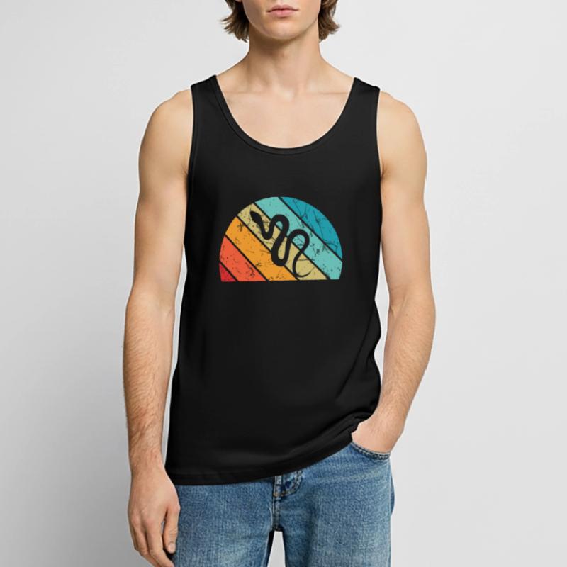 Snake Retro Reptile Python Gift idea Men's Premium Organic Tank Top