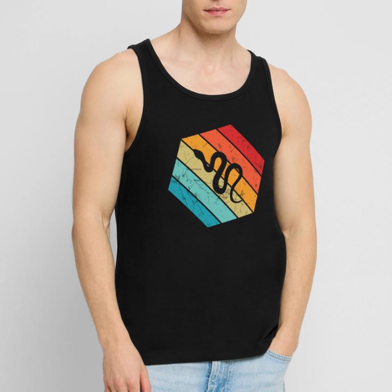 Snake Retro Reptile Python Gift idea Men's Premium Organic Tank Top