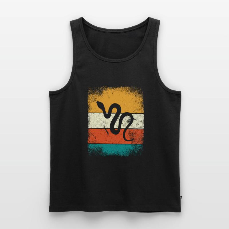 Snake Retro Reptile Python Gift idea Men's Premium Organic Tank Top