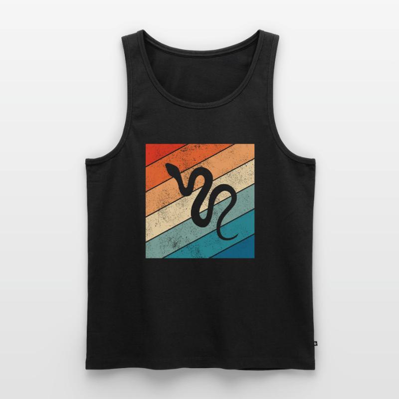Snake Retro Reptile Python Gift idea Men's Premium Organic Tank Top