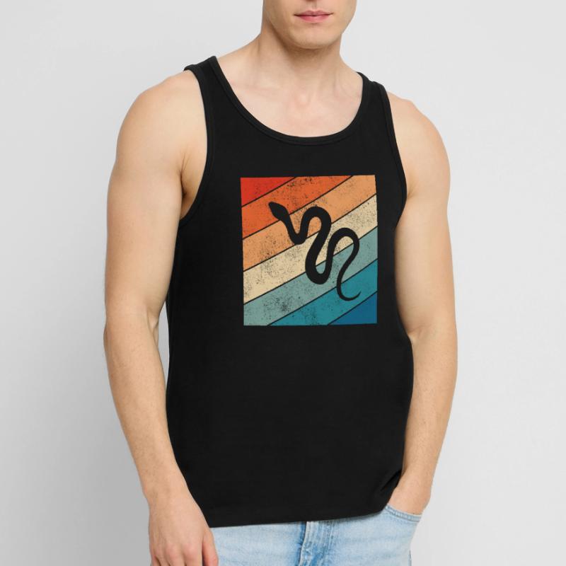 Snake Retro Reptile Python Gift idea Men's Premium Organic Tank Top