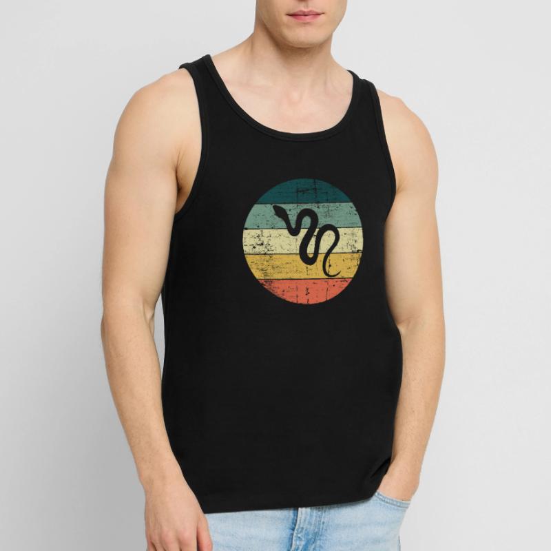 Snake Retro Reptile Python Gift idea Men's Premium Organic Tank Top