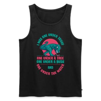 I Was One Under Today Golf Golf Gift - Men's Premium Organic Tank Top - black - Front - Michal (187cm)