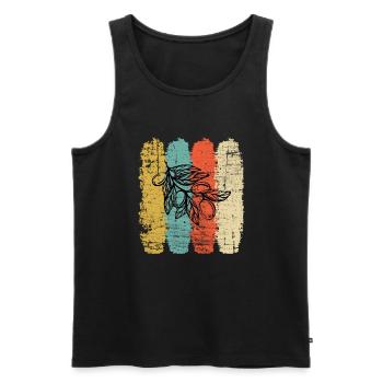 Olive food oil Retro Vegetarian Gift idea - Men's Premium Organic Tank Top - black - Front - AI Model Male 178 light (178cm)