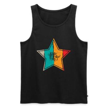 Olive oil Retro Vegetarian Gift idea - Männer Premium Bio Tank Top - Schwarz - Vorne - AI Model Male 178 light (178cm)