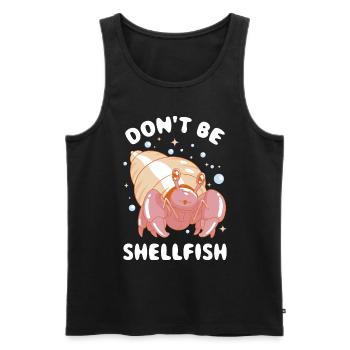 Dont Be Shellfish Crab Gift - Men's Premium Organic Tank Top - black - Front - Michal (187cm)