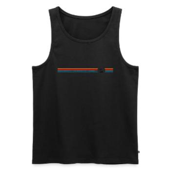 Cherry Fruit Lover Retro Healthy Gift idea - Men's Premium Organic Tank Top - black - Front - Michal (187cm)