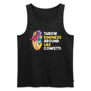 Throw Kindness Freundlichkeit Geschenk - Männer Premium Bio Tank Top - Schwarz - Vorne - AI Model Male 178 light (178cm)