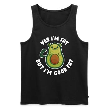 Yes Im Fat But Im Good Fat Avocado Geschenk - Männer Premium Bio Tank Top - Schwarz - Vorne - AI Model Male 178 light (178cm)