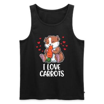 I Love Carrots Carrot Gift - Men's Premium Organic Tank Top - black - Front - Michal (187cm)