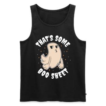 Thats Some Boo Sheet Spirit Gift - Men's Premium Organic Tank Top - black - Front - AI Model Male 178 light (178cm)