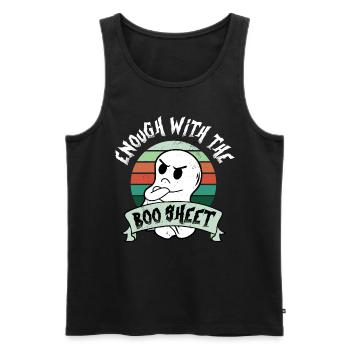Assez avec le cadeau Boo Sheet Spirit - Débardeur bio Premium Homme - noir - Devant - Michal (187cm)