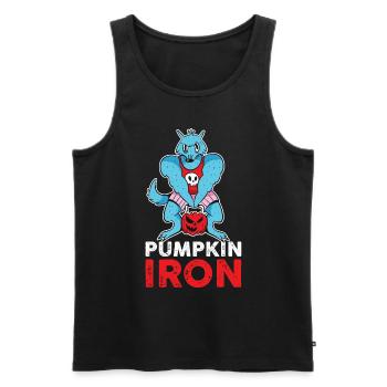 Pumpkin Iron Pumpkin Gift - Men's Premium Organic Tank Top - black - Front - Michal (187cm)