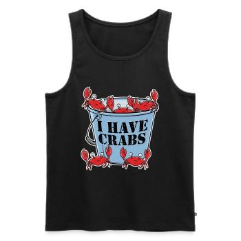 I Have Crabs Crab Gift - Men's Premium Organic Tank Top - black - Front - Michal (187cm)